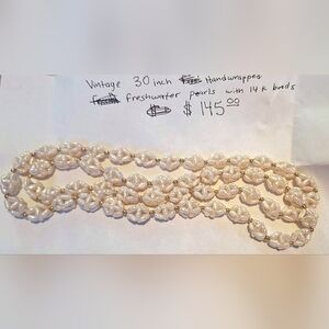 Antique 30 natural freshwater pearl necklace